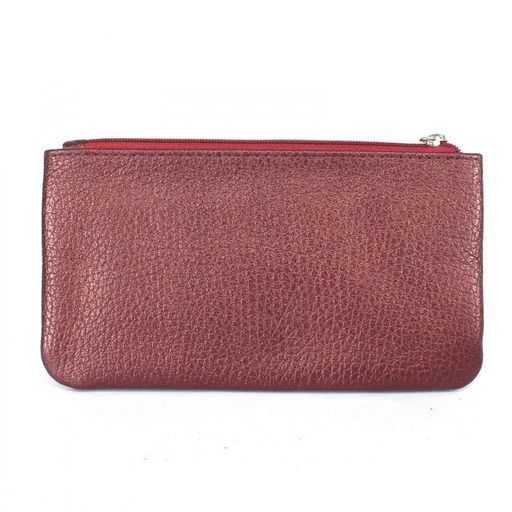Портмоне женское Croco-ПР-805 натуральная кожа 3 отд, 4 карм, бордо металлик (232) 239942 фото 2
