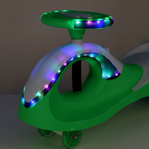 Толокар COMIRON QT-8098/светящиеся полиуретановые колеса 90 мм/ Зеленый/уп4 - ГалеонТрейд фото 3