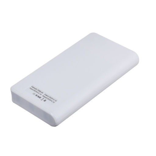 Внешний аккумулятор Luazon PB-01, 7200 мАч, 2 USB, 1/2.1 А, фонарик, белый - Luazon home фото 4