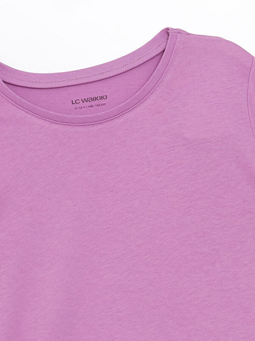 Bisiklet Yaka Basic K?sa Kollu K?z ?ocuk Ti??rt - Waikiki фото 3