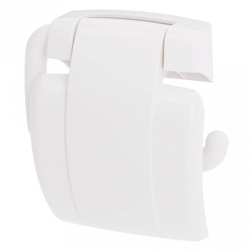 Держатель для туалетной бумаги пластмассовый 16х115х5,5см, белый, (без крепежей) (Россия)