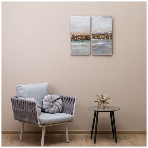 КОМПЛЕКТ ИЗ 2-Х КАРТИН АБСТРАКЦИЯ ГОРИЗОНТ 30Х60Х2,5 СМ - Bronco фото 2