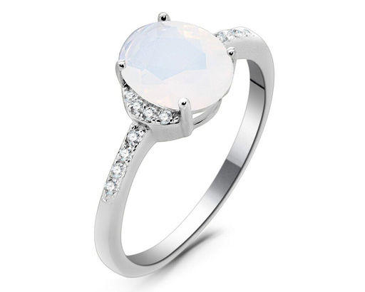 Кольцо, лунный камень выращ., МЦВ688