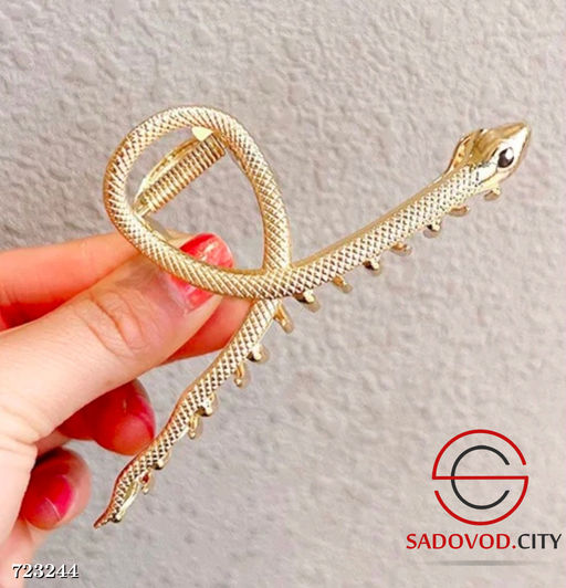 Металлическая заколка для волос в форме змеи - Bruno фото 5