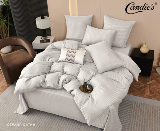 КПБ Candies Страйп сатин (узкая полоска) CANSSY002 Семейный