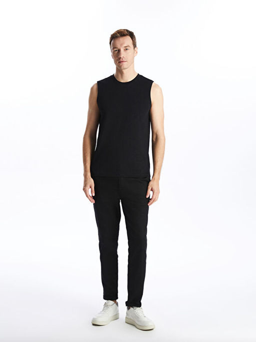 Bisiklet Yaka Erkek Kolsuz Ti??rt