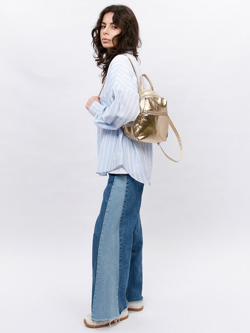 LACCOMA рюкзак Жизель-золотистый эко кожа хлопок