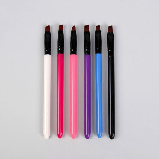 Цена за 2 шт. Кисть для макияжа, скошенная, 13(± 1) см, чёрная