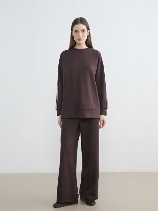 Bisiklet Yaka Oversize Kad?n Sweatshirt Tunik