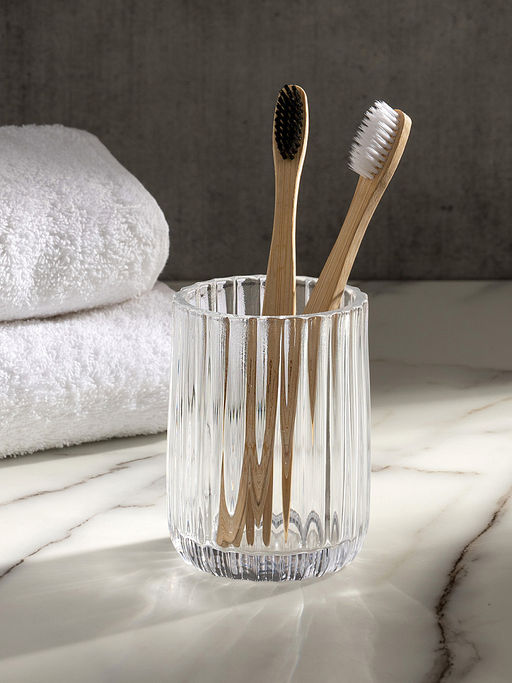 Стакан для зубных щёток 230мл прозрачный стекло
