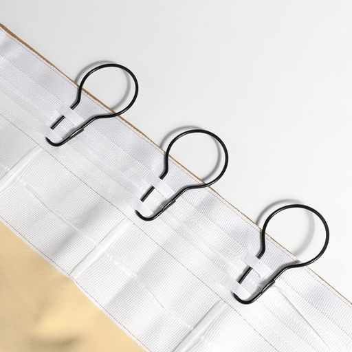 Крючок для штор, 6.8×3.8×0.2 см, 20 шт., чёрный