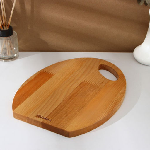Набор деревянных разделочных досок на подставке Adelica, 3 шт: 30×24, 22.5×18, 19×15 см, пропитаны минеральным маслом, берёза