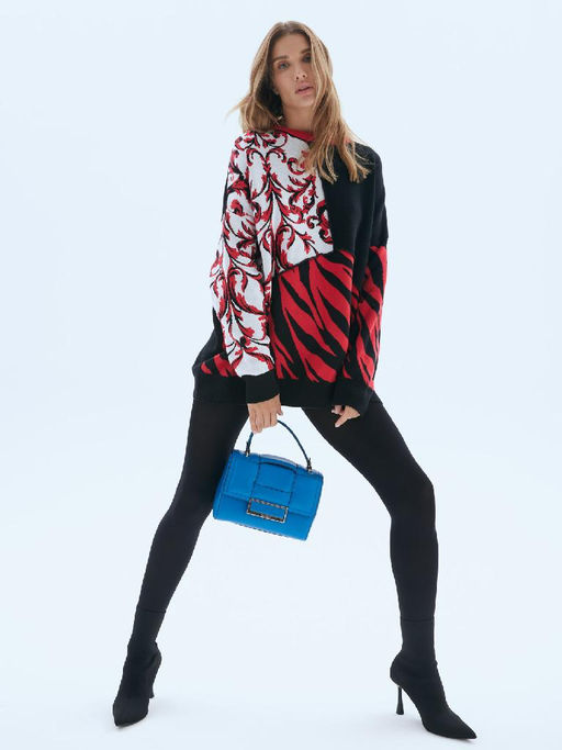 Джемпер женский ZZ-07011 black/red/white
