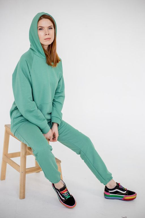 Футер 3х нитка КАЧЕСТВО ПЕНЬЕ костюм женский с брюками палаццо - Knitka wear фото 5