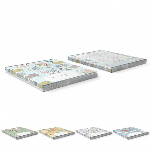 Цена за 10 шт. Тетрадь школьная ученическая ErichKrause Animalism, 12 листов, линейка (в плёнке по 10 шт.)_MIX-PACK  фото 9