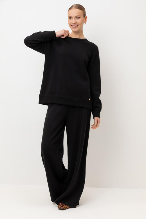 ЕВ 444/ш/черный брюки жен