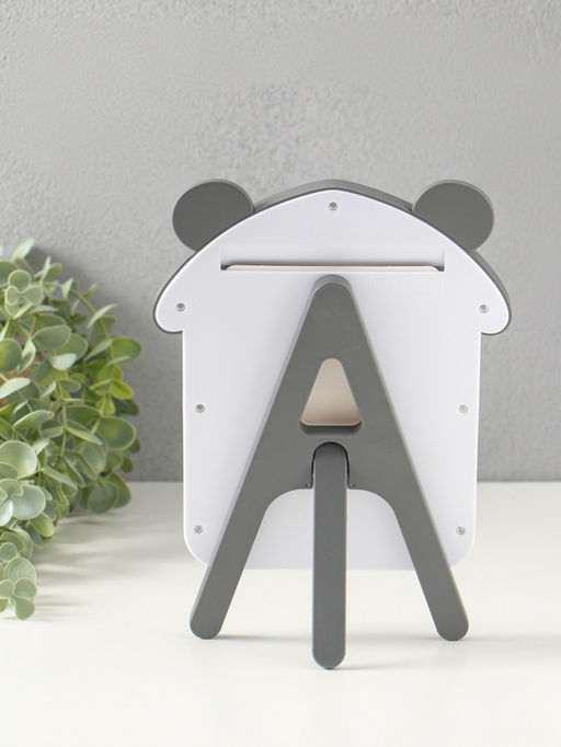 Фоторамка для фото 10×15 см «Домик с ушками мишки», пластик, бело-серый, 2×16.7×23.5 см