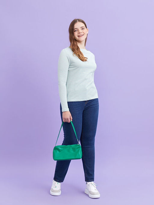 Slim Fit D?z Cep Detayl? Kad?n Jean Pantolon