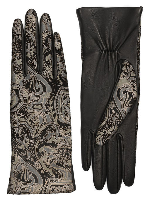 Перчатки женские ш+каш. IS00156 paisley black/bronze - Eleganzza фото 3