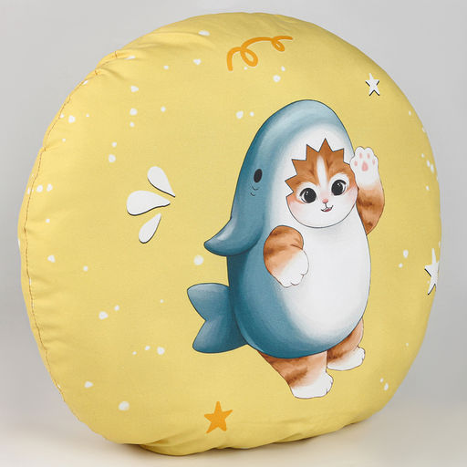 Подушка декоративная «Котик в костюме акулы»