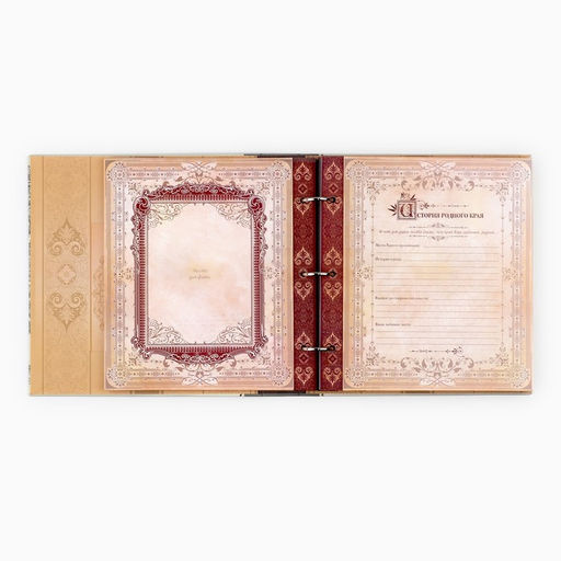 Родословная книга с рамкой под фото «Семейная», 21.5×23.7 см