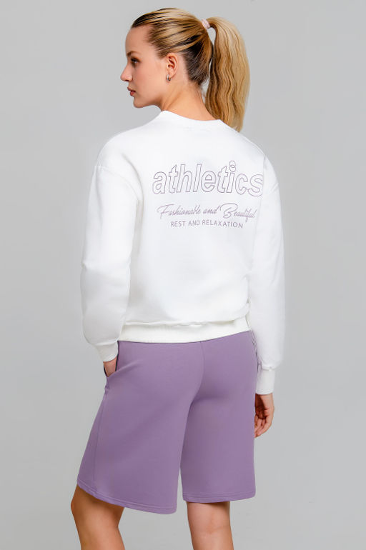 Арт. 5343 Костюм женский с шортами 42-50 (5 шт) Цвет:верх- белый, низ- кэмел - Калинка фото 11