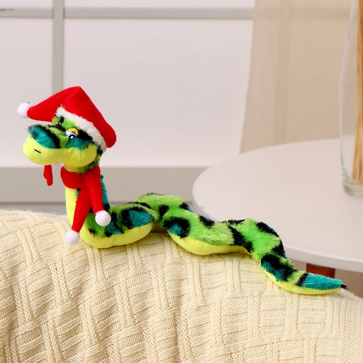 Мягкая игрушка Змея, в новогоднем колпаке, 16 см - Simaland фото 2