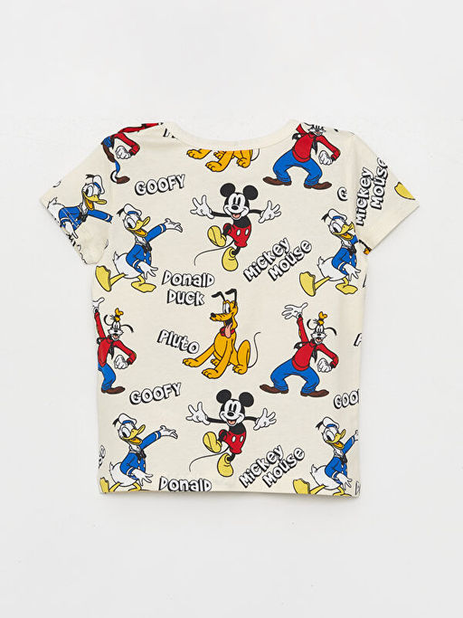 Bisiklet Yaka K?sa Kollu Mickey Mouse Bask?l? Erkek Bebek Pijama Tak?m? - Waikiki фото 3