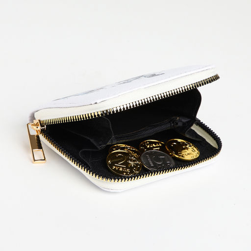 Кошелёк на молнии «Космонавт», маленький, детский, белый