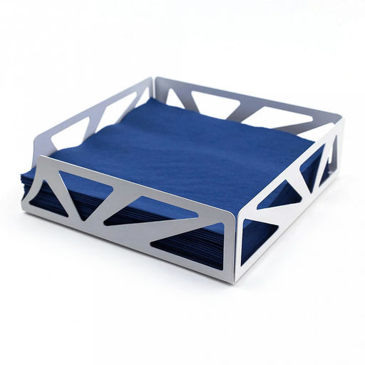 Салфетница металлическая 17,5х17,5х5см, белый (Россия) - Домашняя Мода фото 2