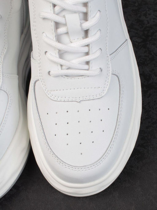 05-PDD181-1 WHITE Кроссовки женские (натуральная кожа)