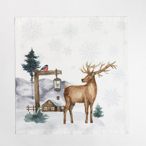 Набор новогодний «Этель» Forest animals: скатерть 150×110±2 см с ГМВО, салфетки 40×40 см, 4 шт.