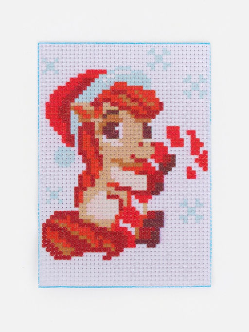 Вышивка крестиком для детей Лошадка в шапочке, набор для творчества, 14?10 см