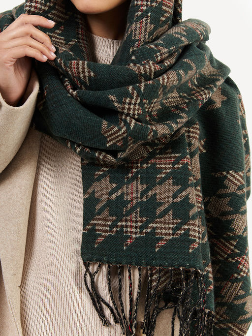 в составе ШЕРСТЬ  и КАШЕМИР Большой, мягкий, теплый  двусторонний палантин - Tantino фото 3