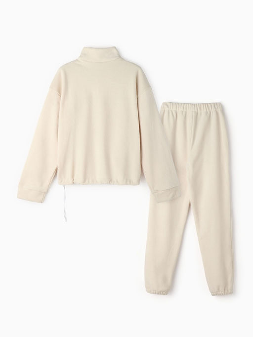 Костюм женский (анорак, брюки) MINAKU: Fleece Soft, размер 42, бежевый