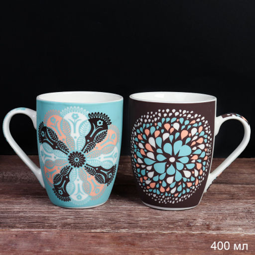Кружка 400 мл Орнамент / D619 /уп 12/72/ - ГалеонТрейд фото 4