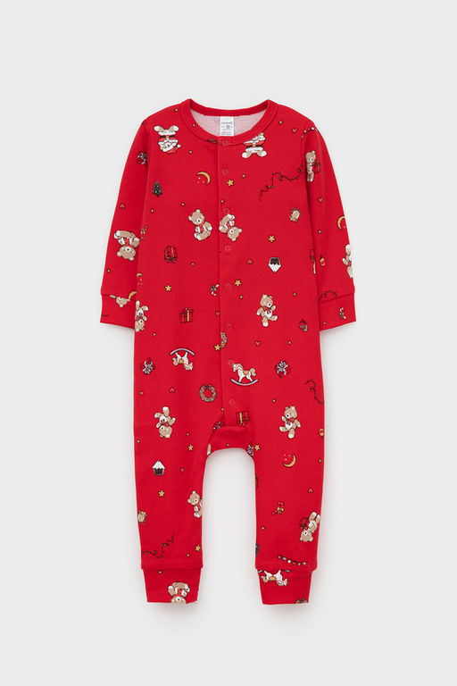 К 6487/насыщенно-красный,мишки на празднике комбинезон яс - Crockid фото 2