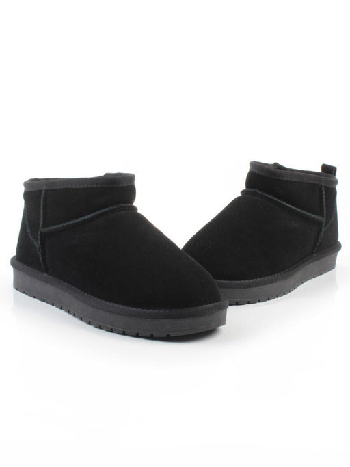 04-PF8300-1 BLACK Угги женские (натуральная замша, 100% шерсть)