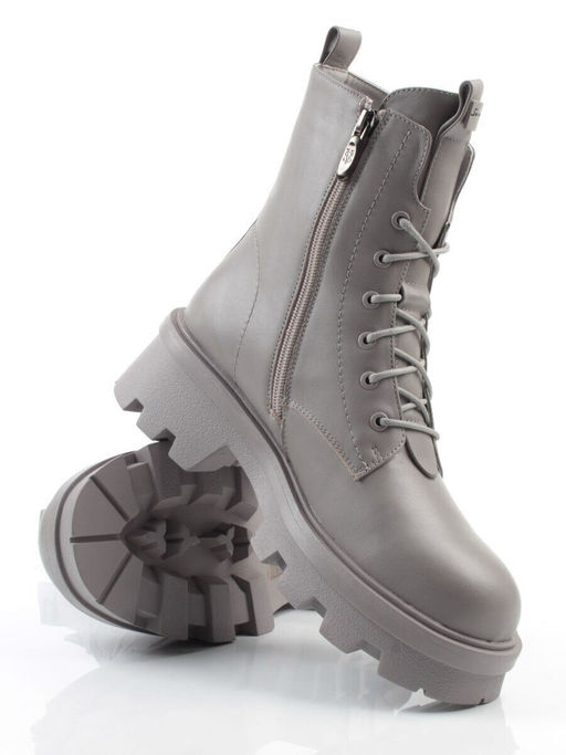04-M3-2171 GRAY Ботинки зимние женские (натуральная кожа, натуральный мех)