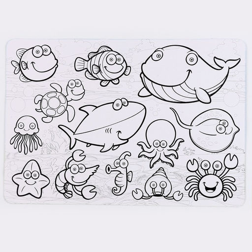 Трафарет для малышей Морские обитатели с раскраской - Simaland фото 5