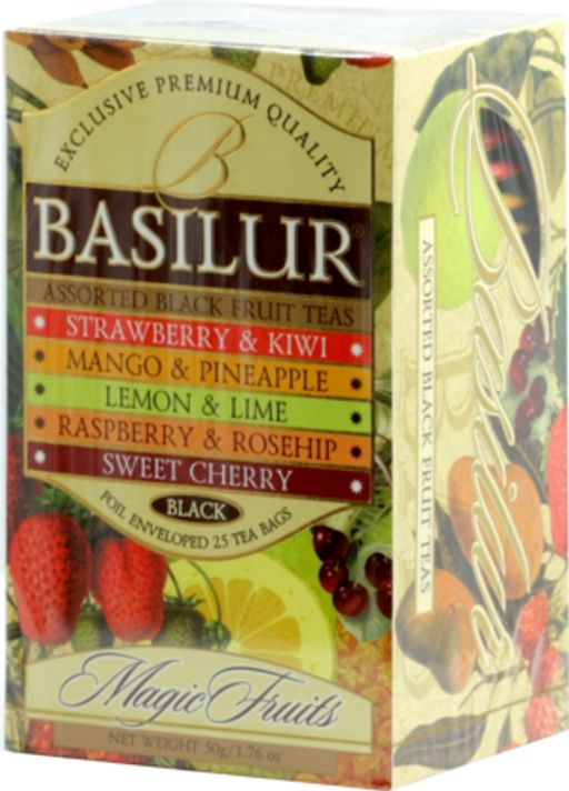 BASILUR. Волшебные фрукты. Ассорти карт.пачка, 25 пак. ШРИ-ЛАНКА