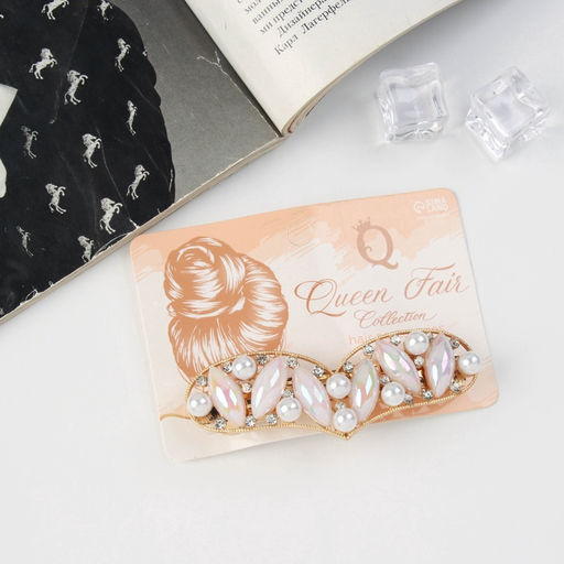 Заколка - автомат для волос «Глория», нежность сердце, 8.5 см