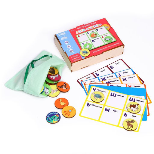 Лото детское «Азбука», 36 деталей, 6 карточек
