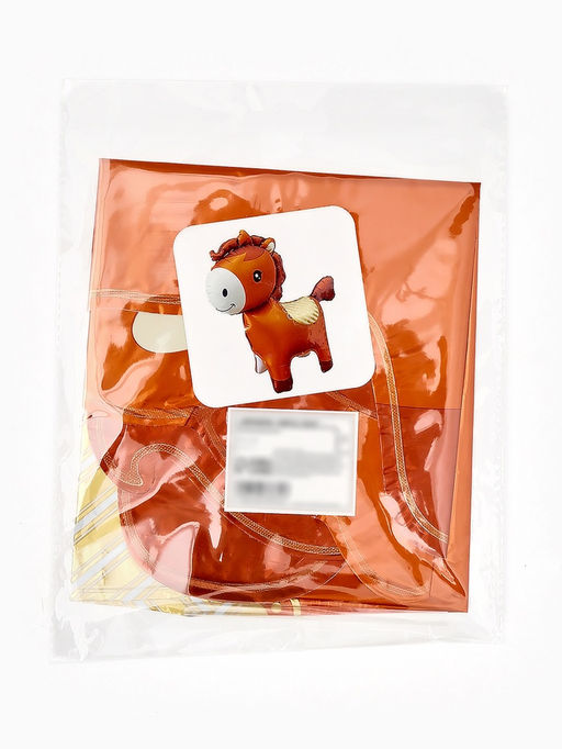 Цена за 2 шт. Воздушный шар фольгированный 3D 25" "Лошадка" цвет коричневый, под воздух