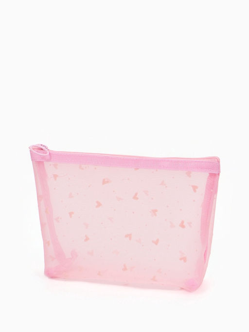 Косметичка женская Little love, с рисунком, на молнии, чёрная