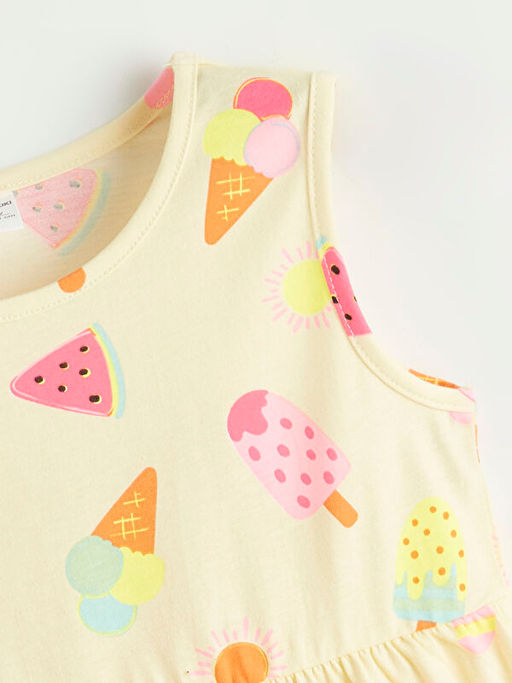 Desenli K?z ?ocuk Elbise