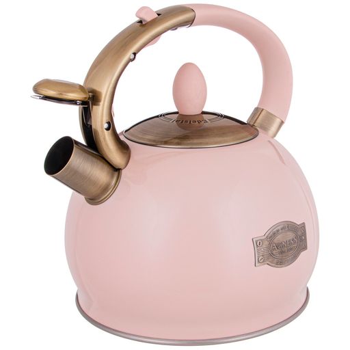 ЧАЙНИК AGNESS СО СВИСТКОМ, СЕРИЯ ТЮДОР, 3,0 Л ТЕРМОАККУМУЛИРУЮЩЕЕ ДНО, ИНДУКЦИЯ  фото 3