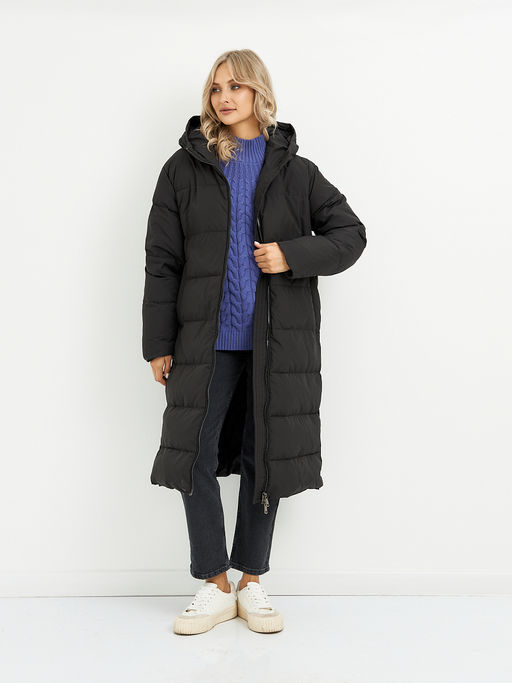 Пуховик женский черный стеганный - Glenfield фото 4