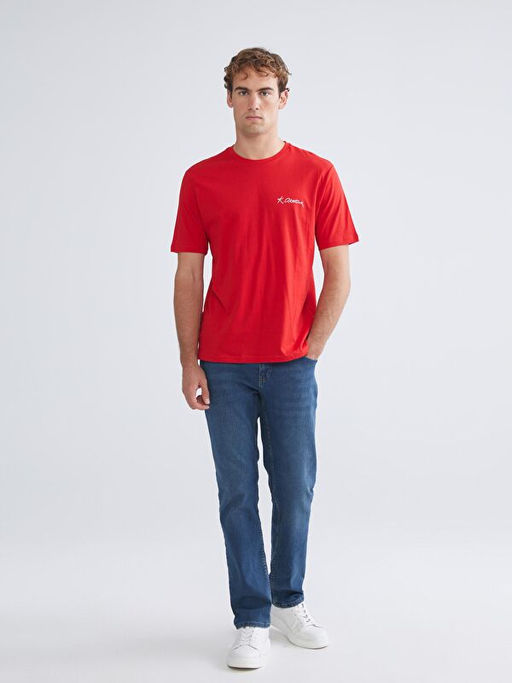 Bisiklet Yaka Atat?rk ?mzas? Bask?l? Erkek Ti??rt