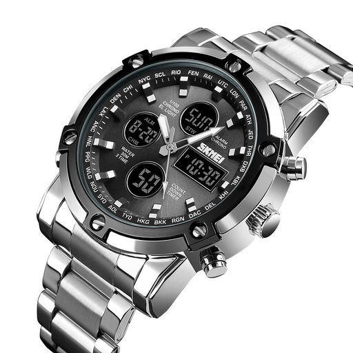 Часы наручные Skmei мужские электронные спортивные 1389silver-black
